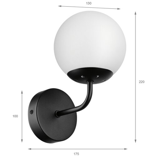  Brilagi - Zidna lampa MALIVA 1xE14/15W/230V crna/bela Slike