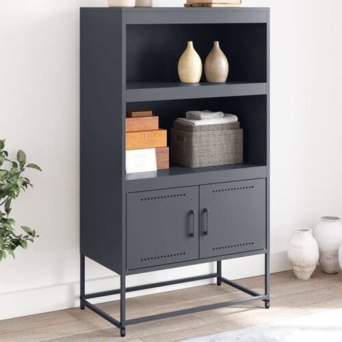 The Living Store Visoka omara antracit 68,5x38,5x123,5 cm jeklo - Visoka Omara, (21435585) Slike
