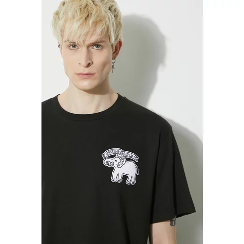 Kenzo Pamučna majica Elephant Flag Classic T-Shirt za muškarce, boja: crna, s aplikacijom, FE55TS2724SG.99J
