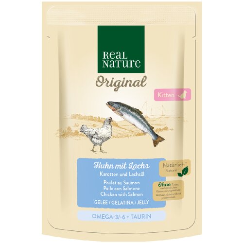Real Nature Cat Kitten losos i piletina u želeu 85 g Cijene