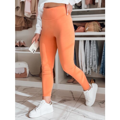 DStreet Legginsy damskie z efektem push-up DIMODOI pomarańczowe Slike