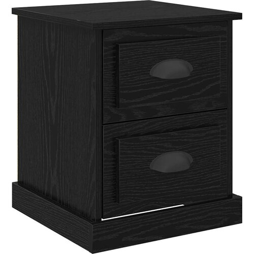 vidaXL Nočna omarica Črni hrast 39 x 39 x 47.5 cm Konstruiran les Cene