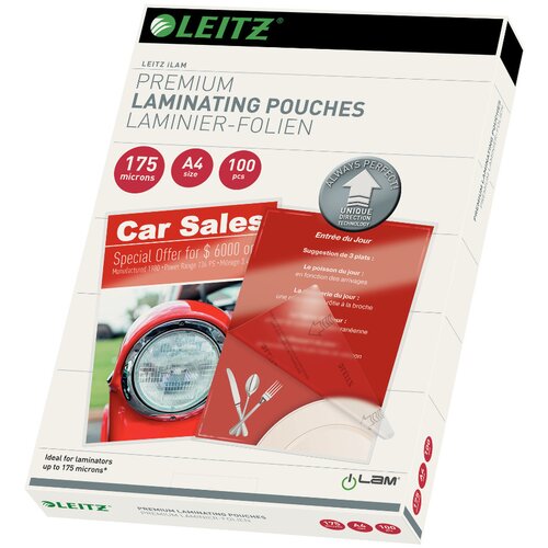  Žepki za plastificiranje leitz a4 175mic s smernimi pu&amp;scaron;čicami 1/100 74830000 LEITZ APARATI Slike