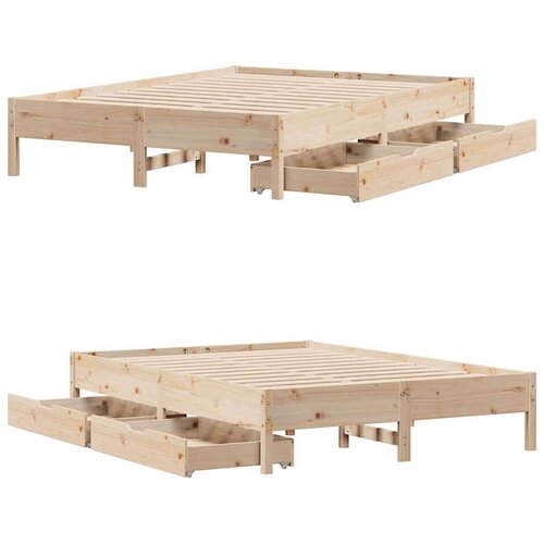 vidaXL Okvir kreveta bez madraca 150 x 200 cm od masivne borovine Cijene