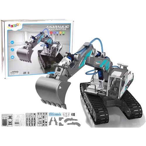 Lean_Toys DIY hidravlični bager goseničar 130 elementov za sestavljanje Cene