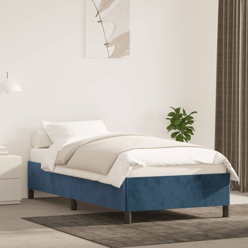 VidaXL Okvir za krevet tamnoplavi 90x190 cm bar&amp;scaron;unasti Slike