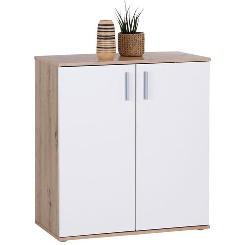 Mömax komoda ina 01, barva hrasta, bela Cene