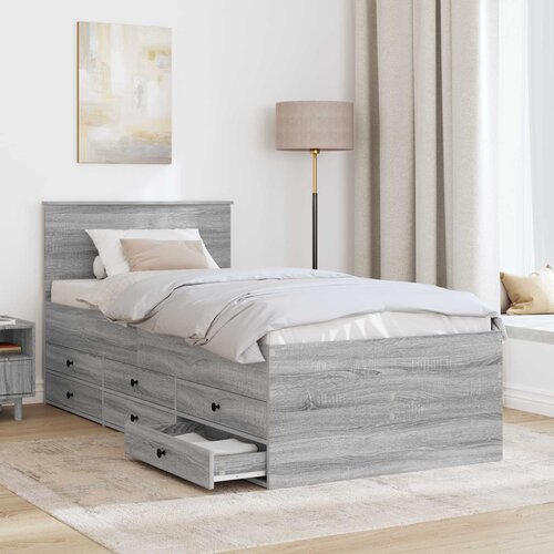  Krevet na dan Siva Sonoma i crna 75 x 190 cm Konstruirano drvo Slike