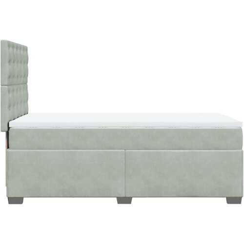 Box spring krevet s madracem svjetlosivi 80 x 200 cm bar&amp;scaron;unasti Slike