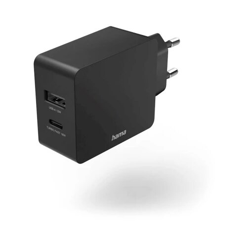 Hama Punjač USB-C + USB-A, baza, 30W, crni QC Cijene
