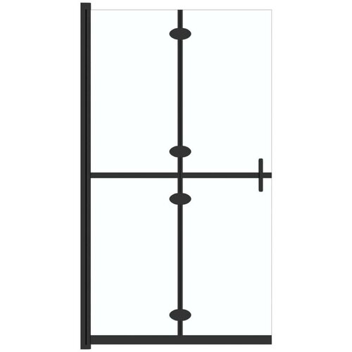 VidaXL Sklopiva pregrada za tu&amp;scaron;iranje prozirna ESG staklo 80 x 190 cm Slike