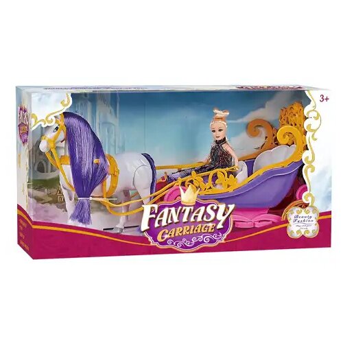 Magic Toys fantasy carriage sjajna otvorena kočija sa konjem i bebom Cijene
