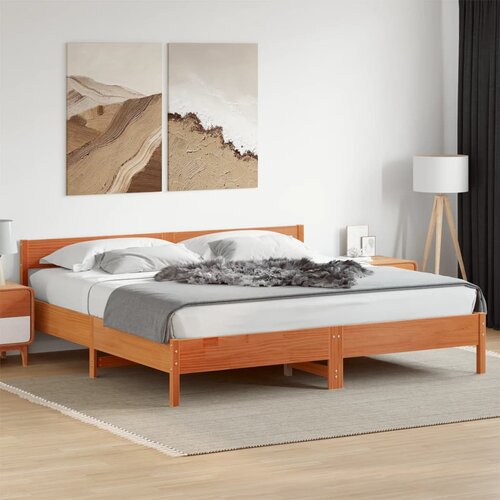 Furnova Posteljni okvir brez vzmetnice vo&amp;scaron;č. rjav 180x200 cm borovina, (21935745) Slike
