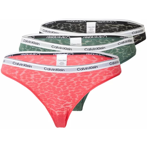 Calvin Klein Underwear Slip tamno zelena / roza / crna / bijela