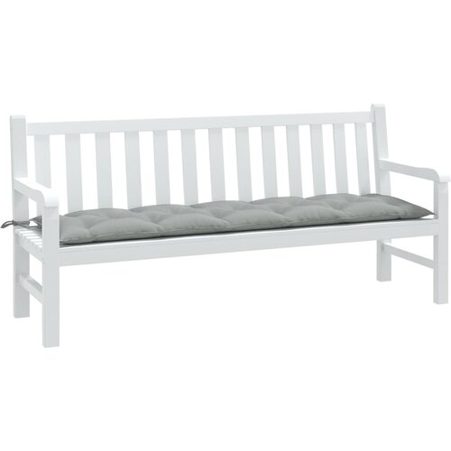  The Living Store Blazina za vrtno klop melanž svetlo siva 180x50x7 cm blago - Blazina Za Vrtno Klop, (21472399) Slike