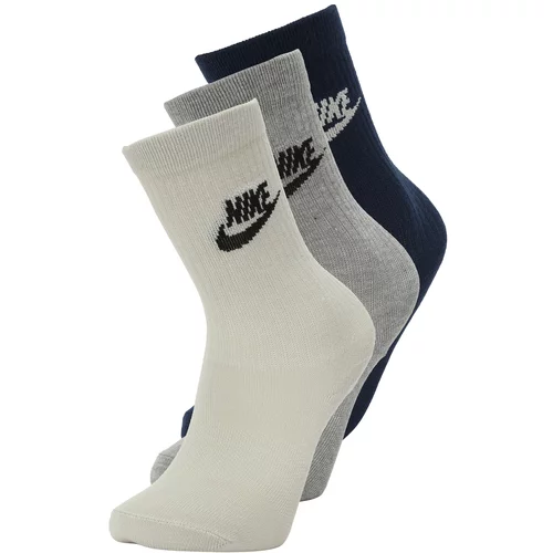 Nike Sportswear Nogavice kremna / temno modra / pegasto siva / črna