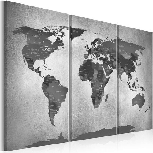  Slika - Map on Concrete (3 Parts) 120x80 Slike