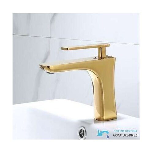 EYN Čudovita zlata armatura za kopalnico | Pipa GU2239 &amp;mdash; 28 cm Slike