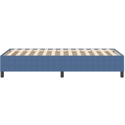 Box Spring Krevet Plava 100x200 cm Korduroj Tkanina Slike