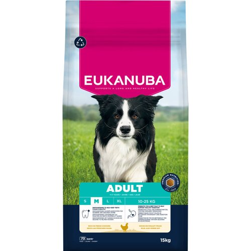 Eukanuba Premium Nutrition Adult Medium Breed piletina - 15 kg Slike