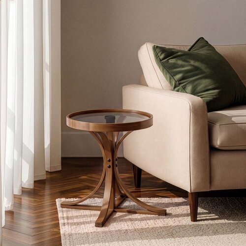 Hanah home pomoćni sto hilton 60, 60 cm, orah Cene