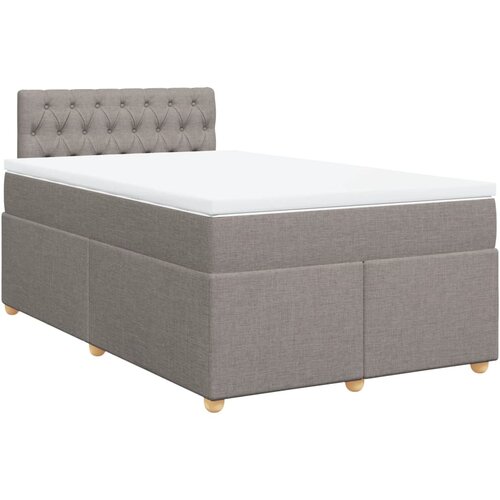 vidaXL Box spring postelja z vzmetnico taupe 120x190 cm blago, (21310373) Cene