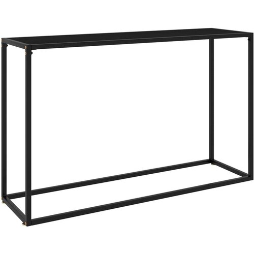  Konzolna mizica črna 120x35x75 cm kaljeno steklo Cene