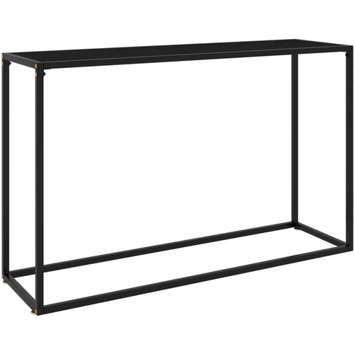  Konzolna mizica črna 120x35x75 cm kaljeno steklo