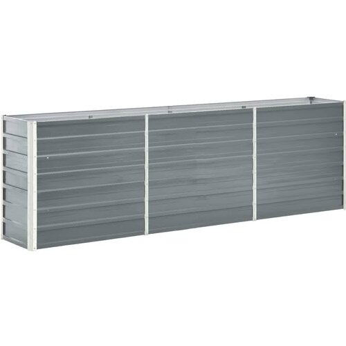 VidaXL Visoka greda pocinkano jeklo 240x40x77 cm siva, (20618756) Slike
