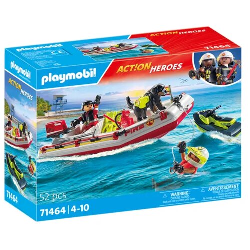 Playmobil 71464 - ACTION HEROES Feuerwehrboot mit Aqua Scooter - 1 k. Slike