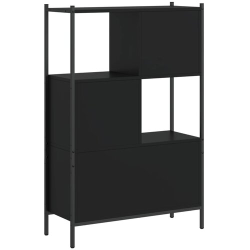  Regal za knjige crni 72x28x109 cm od konstruiranog drva Slike