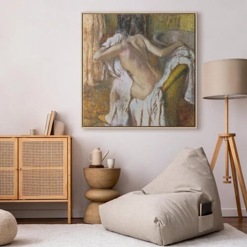  Slika - Edgar Degas &amp;ndash; Woman drying herself 60x60 U prirodnom drvenom okviru Slike