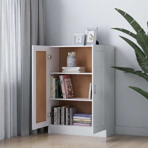  za knjige bijeli 82,5 x 30,5 x 115 cm konstruirano drvo Slike