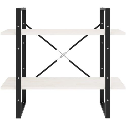  za knjige s 2 razine bijeli 80 x 30 x 70 cm od borovine Slike