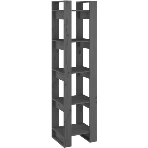 Maison Chic Knjižna omara - Knjižni regal siva 41x35x160 cm trdna borovina, (21723299) Slike