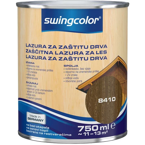 SWINGCOLOR lazura za zaštitu drva (orah, 750 ml, svilenkasti mat, na bazi otapala)