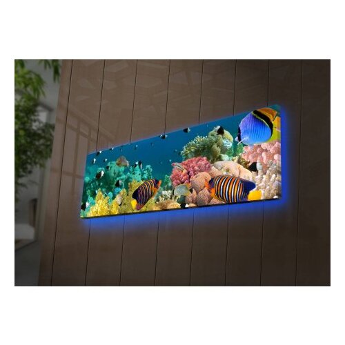 Wallity Slika na platnu sa LED osvetljenjem 30x90cm Slike