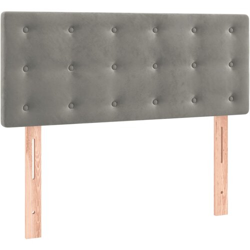 Maison Chic posteljno vzglavje - vzglavna omarica - nočna omarica svetlo sivo 100x5x78/88 cm žamet, (21707097) Slike