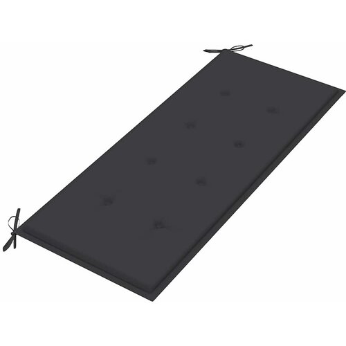  Složiva vrtna klupa s jastukom 128,5 cm od masovne tikovine Antracitno siva 120 cm Slike