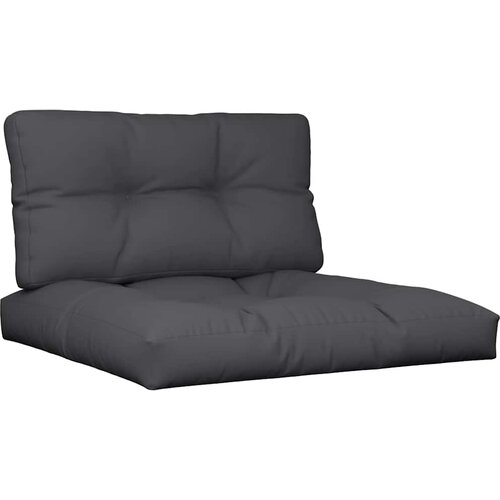  Jastuci za palete 2 kom crni od tkanine Crna 70 x 70 x 12 cm Slike