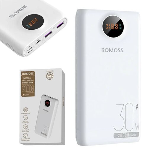 Romoss SW20S Pro 20000mAh Powerbank 30W bijeli Slike