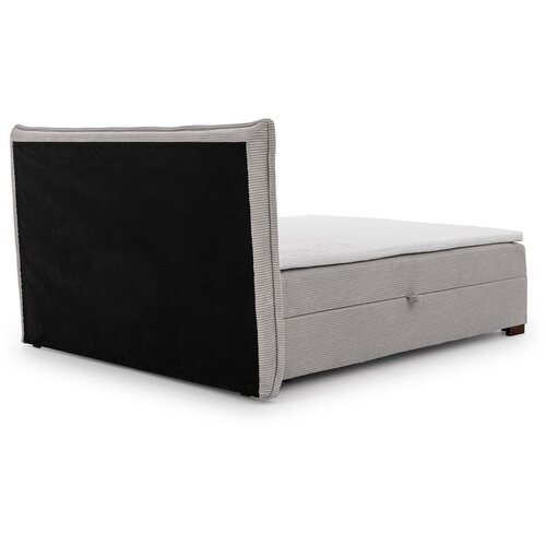 Ropez Svetlo siva boxspring postelja s prostorom za shranjevanje 180x200 cm Lysa &amp;ndash; Slike