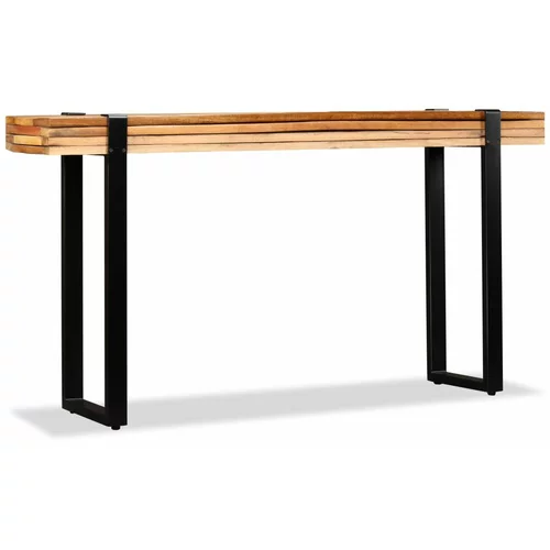 vidaXL Konzolna mizica iz masivnega predelanega lesa prilagodljiva