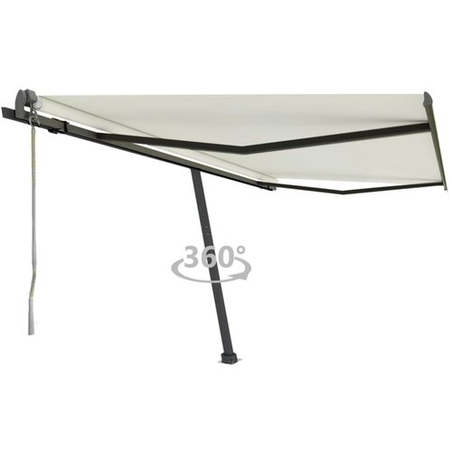 vidaXL prostostoječa avtomatska tenda 450x300 cm krem Cene