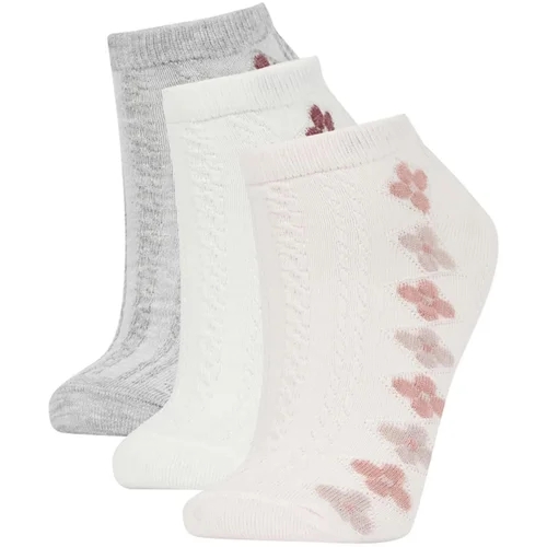 Defacto Women's 3-Pack Cotton Ankle Socks