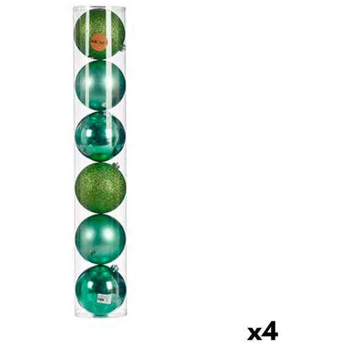  Set božićnih kuglica 6 Dijelovi Zelena Plastika 15 x 16 x 15 cm (4 kom.) Slike