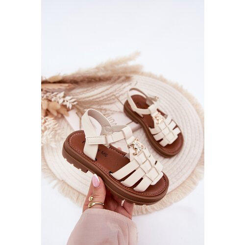 Boto Girls Sandals With Decorative Detail Beige Serina Cene