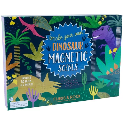 Floss&Rock® magnetna knjigica magnetic play scenes dinosaur