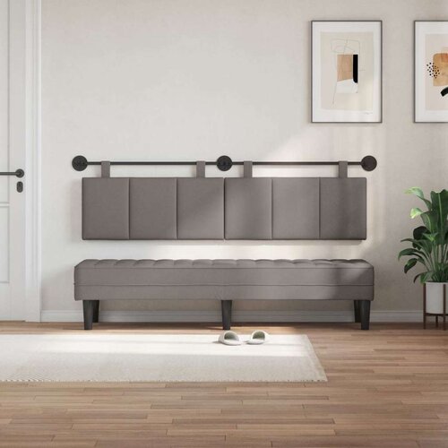  Držeće uzglavlje Zidne Sivo-smeđa 170 x 55 x 5 cm tkanina - Sivo-smeđa 160 cm bez LED Slike