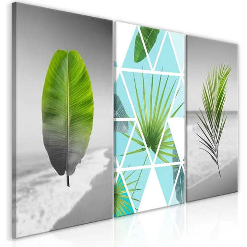  Slika - Leaves on the Beach (3 Parts) 120x60